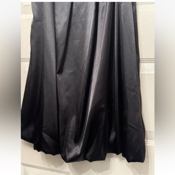 Vintage Essentials By A•B•S Women’s Satin Cocktail Dress Pleated With Rose US8 - Picture 2 of 9